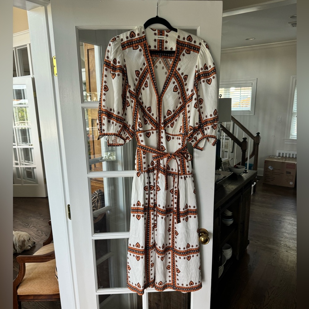 Sandro Silk/Linen Blend Dress, size 38 (US size 6)